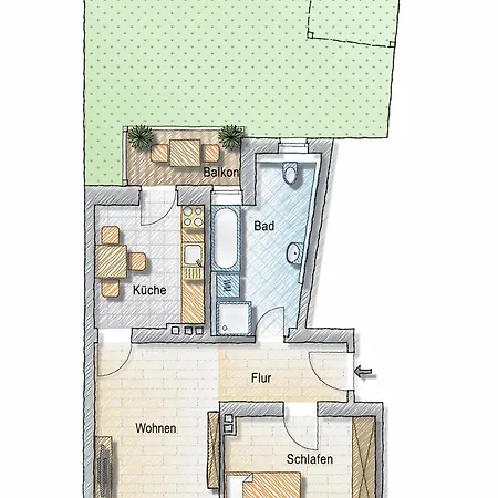 Bohnapartments - Altstadtoase - Balkon Und Garten - Wlan Erfurt Esterno foto